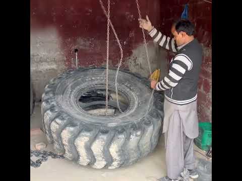 Restoring a MONSTER Dozer Tire: Satisfying Heavy Equipment Repair