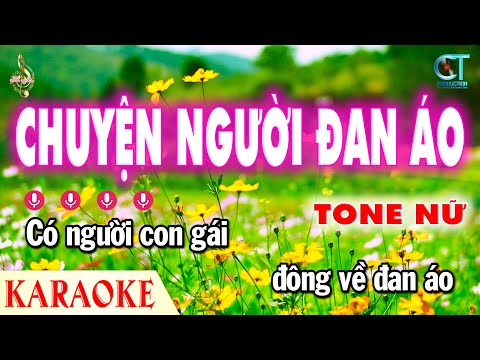 Chuyện Người Đan Áo Trung Chỉnh Tone Nữ Nhạc Sống | Karaoke Làng Hoa