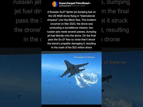 Russian Fighter jet dumps fuel on US drone