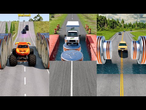 Best of Cars vs Bollards #1 - BeamNG.drive