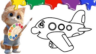 Magic Airplane ✈️  Yufi Draws, Colors and the Plane Comes Alive! #28