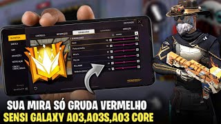 MELHOR SENSI + DPI GALAXY A03,A03S,A03 CORE NOVA ATUALIZAÇÃO FREE FIRE 2026