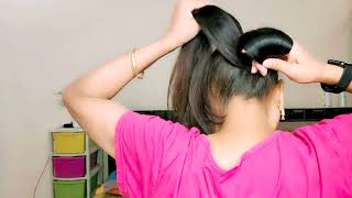 elegant n easy to make #selfhairstyle #bun #hairtutorial #hairstyle