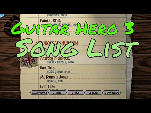 guitar hero 3 soundtrack