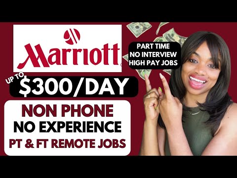 Marriott Hotel Is Hiring I (Rare No Phone Jobs) NO EXPRIENCE I $190-$300/Day! No Interview WFH 2025