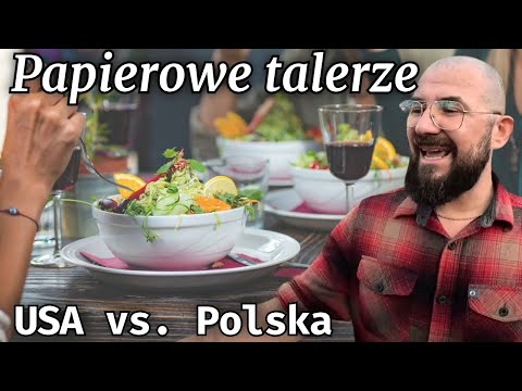 USA vs. Polska - Papierowe Talerze