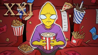 24 JAM MAKAN DI BIOSKOP XXI ?? | ANIMASI DEXO