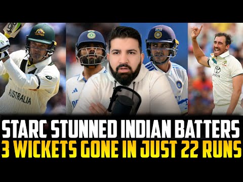 22/3 Kohli, Gill, Jaiswal gone, AUS all over India