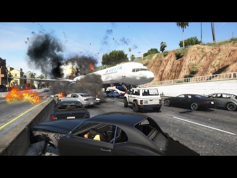 B757 Emergency Landing On Highway | GTA5