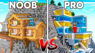 Casa Secreta de la Montaña NOOB vs PRO en Minecraft