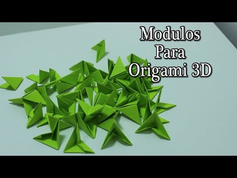 Como hacer piezas para origami 3D TUTORIAL!