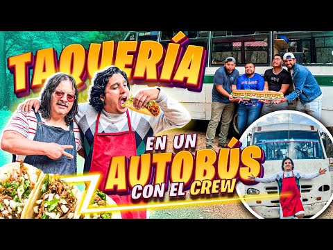 PROBAMOS LOS TACOS QUE VENDEN DENTRO DE UN MICROBÚS CON EL CREW | como saben los tacos?