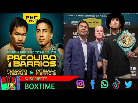 ULTIMA CONFERENCIA ENTRE MANNY PACQUIAO VS MARIO BARRIOS ESTE SÁBADO "QUIZÁS SEA YO QUIEN LO RETIRE"