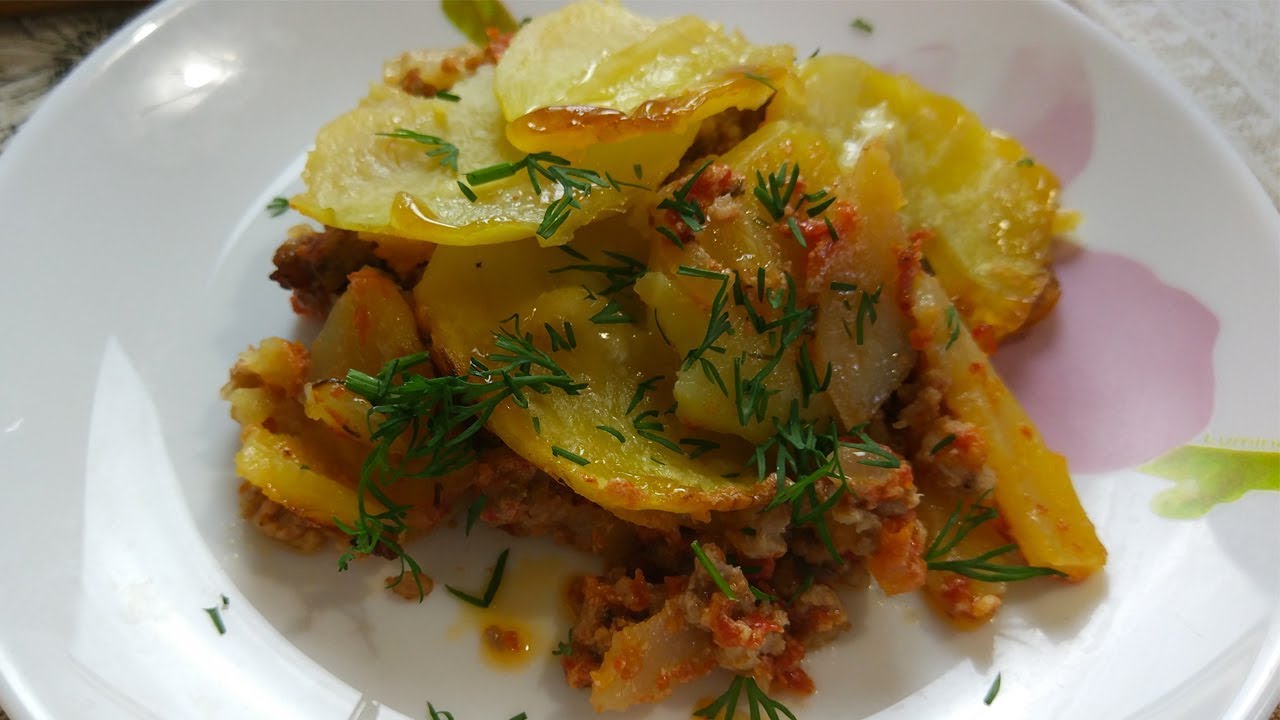 Вкуснейшая Картофельная Запеканка с Мясом. Очень Сытное Блюдо для всей Семьи.