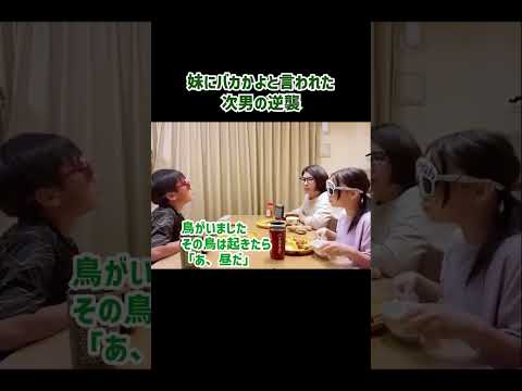 バカじゃない！アホやねん。 #妹にバカかよと言われた次男の逆襲 #バタやんちゃんねる