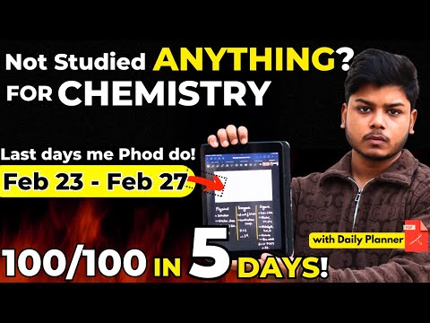 Chemistry Class 12 MAHA STRATEGY 🔥 | 100/100 in 5 days 😎 Class 12 Boards 🎯