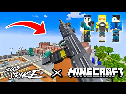 JUGUÉ el MAPA ISLA SINIESTRA en MINECRAFT con LAS ARMAS de BLOODSTRIKE! / Orla22