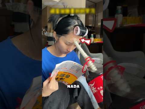 Esta chica intentó estudiar con el truco de los mentos 😂