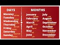 Mastering Days of the Week and Months of the Year in English