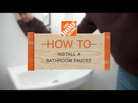How To Install A Bathroom Faucet The Home Depot - Should You Caulk Around Bathroom Sink Faucet