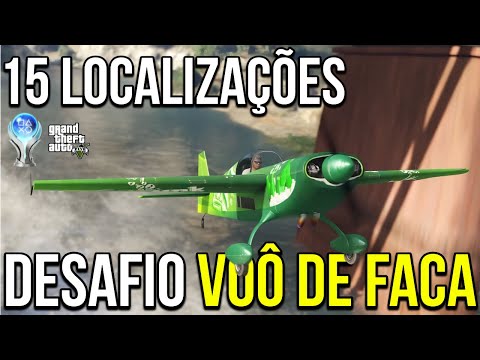 GTA 5 - TODOS OS 15 VOÔS DE FACA - TROFÉU POR UM TRIZ