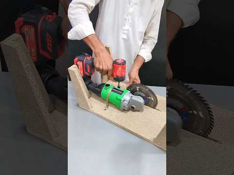 How to make a wood cutter table from an angle grinder