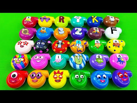 Rainbows SLIME🌈 Looking Numberblocks with Mini The Whistle Coloring! Satisfying Slime ASMR