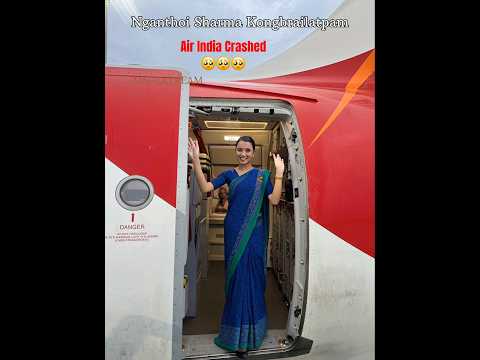 Nganthoi Sharma before take off flight, #airindia