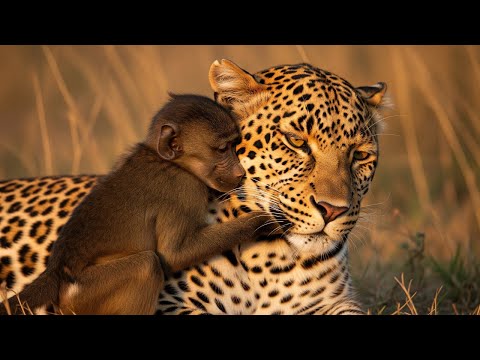 Le Léopard qui a Protégé un Bébé Babouin – Une Histoire Vraie Inexplicable dans la Savane