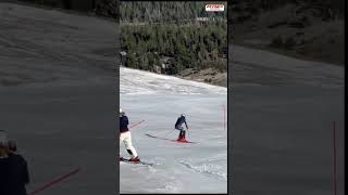 Mikaela Shiffrin SL training at Mammoth Mountain, Califormia, July 31. #skiworldcup #fisworldcup