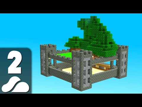 Castle in the Sky | Minecraft Skyblock Let's Play Episode 2 (Bedrock/Java Server IP)