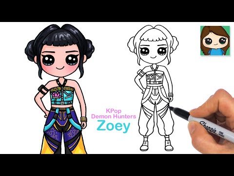 How to Draw Zoey | KPop Demon Hunters