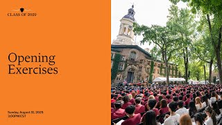 Princeton University Opening Exercises 2025