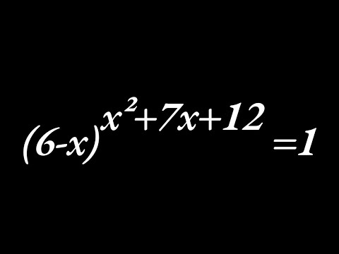 Beautiful exponential equation | (6-x)^(x²+7x+12) =1