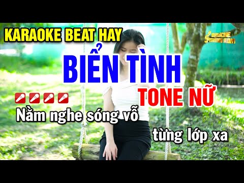 Karaoke Biển Tình | Tone Nữ | Dễ Hát | Karaoke Beat Hay | Huỳnh Anh