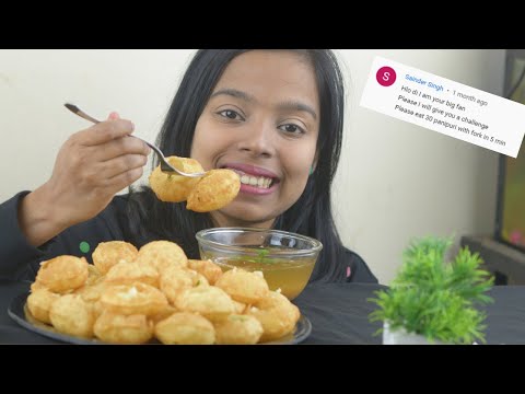 5 MIN 30 PANIPURI Eating Challenge with Fork 🤑 |  Subscriber challenge