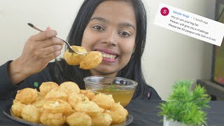 5 MIN 30 PANIPURI Eating Challenge with Fork 🤑 |  Subscriber challenge