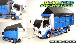 MEMBUAT MINIATUR TRUK ELF NKR 71 TRUK OLENG STYLE HEREK ‼️ MBOISS👌