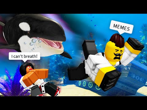 ROBLOX Sharkbite 2 Funny Moments Part 2 (MEMES) 🦈