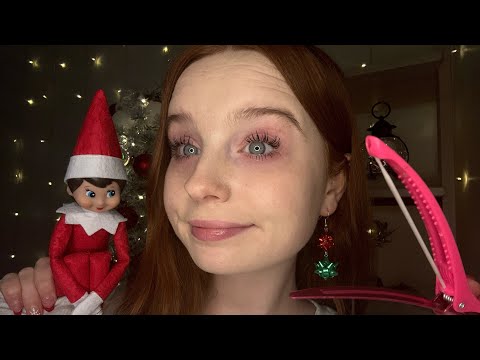 ASMR Santa’s Elf Clips Back Your Hair 🎄💆🏼‍♀️