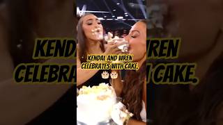 Kendal Grey and Wren Sinclair celebrates with cake #wwe #nxt #kendalgrey #wrensinclair #trending
