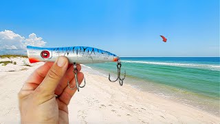 Catch LOADS of Beach Fish with a Topwater Popper! *Blitz*