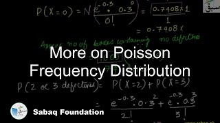 More on Poisson Frequency Distribution