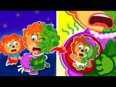 Lion Family | No Biting Baby Zombie - Mommy Turn Into a Zombie Takes Care of Mommy |Cartoon for Kids