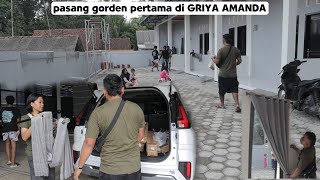 Perdana !! Pasang gorden pertama di GRIYA AMANDA