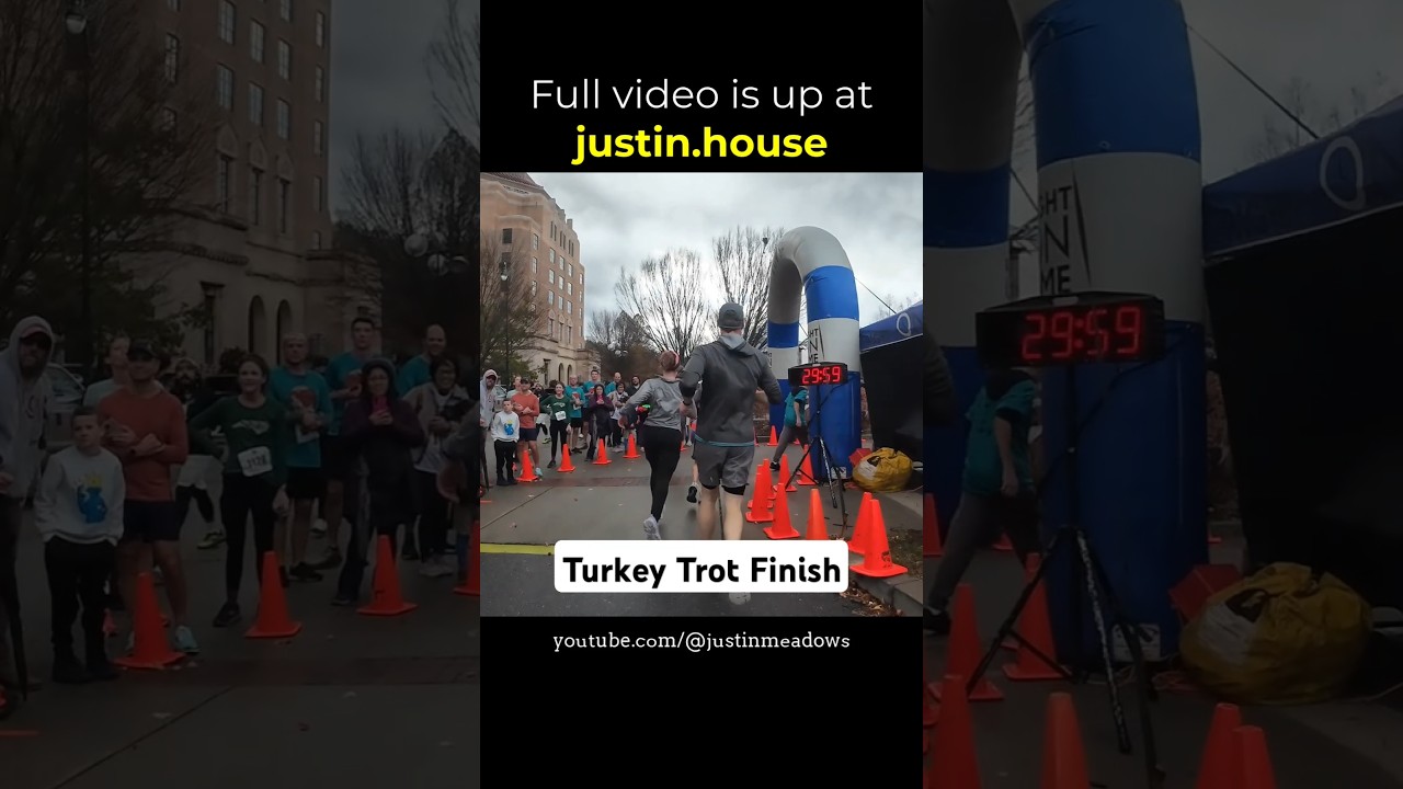 SHORT - Asheville Turkey Trot 2024 - UNEDITED / NO MUSIC #mountainlife #asheville #turkeytrot