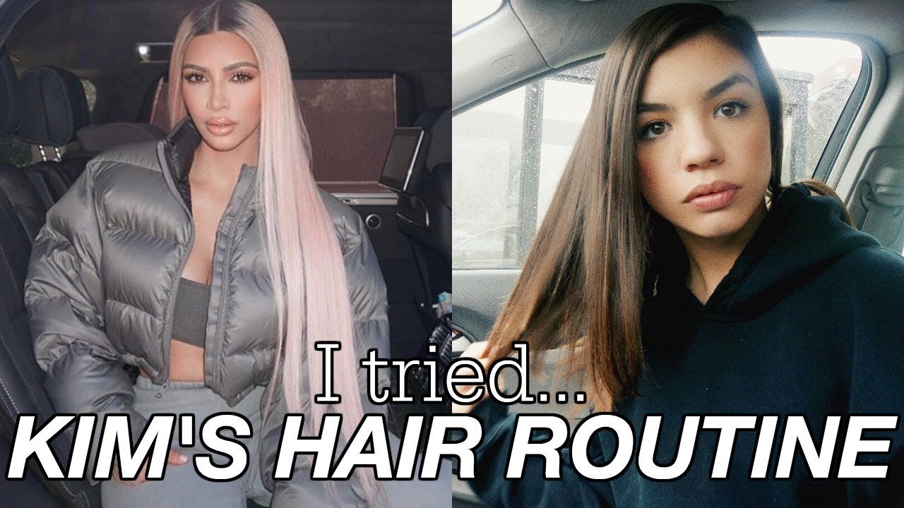 Trying kim kardashian's hair care routine for a week - Audrey Victoria