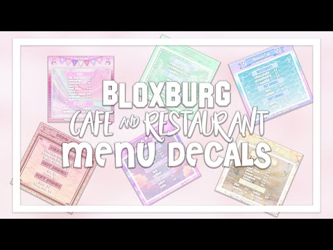 Cafe Id Codes For Bloxburg 07 2021 - roblox decal id menu