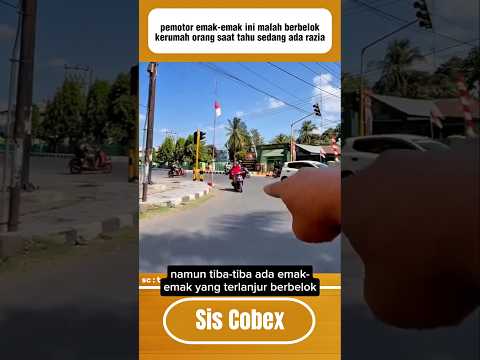 pemotor emak-emak ini malah berbelok ke rumah orang saat tahu sedang ada razia#shorts