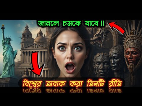 বিশ্বের অবাক করা তিনটি রীতি | unknown facts bengali | quiz time bangla #facts